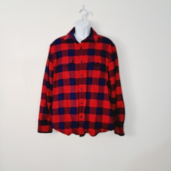 Vineyard Vines Deepwood Plaid Calypso Red Lumberjack Shacket - Picture 9 of 9